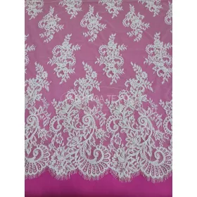 Francia zsinórozott hártyacsipke virág mintás  