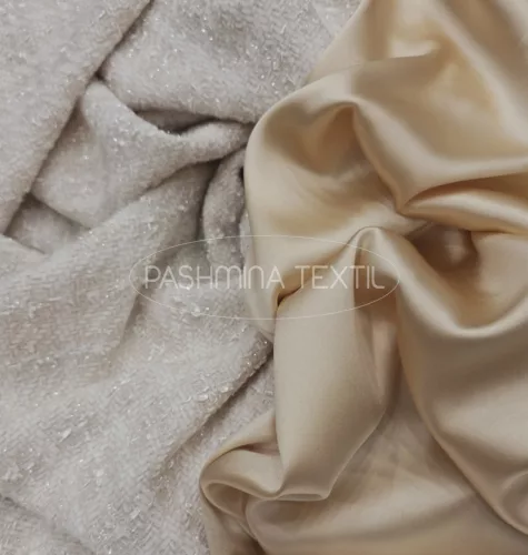 Krém színű - Chanel szövet