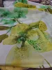 Hernyóselyem organza natural green orchidea
