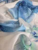 Hernyóselyem organza - natural blue orchidea