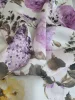 Lila porcelán virág mintás - hernyóselyem organza