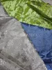 Márvány mintás zöld fémszálas - Brokát