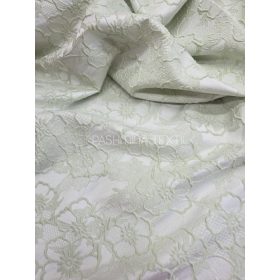 Pasztel zöld virág mintás - Jacquard