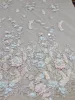 "Lyon" exclusive 3D francia tüllcsipke pasztell tüllcsipke és Beige shatntung-düsesz hangulat