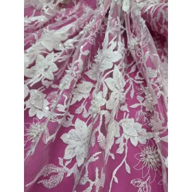 3D francia tüllcsipke - Ivory