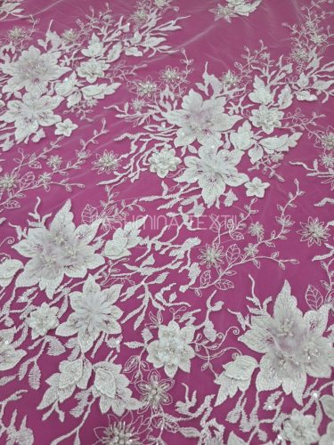 3D francia tüllcsipke - Ivory