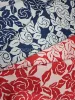 Kétszínoldalas - Piros rózsa mintás - Jacquard