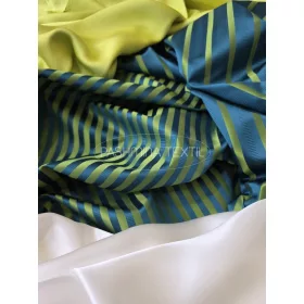 Pávakék-Aranyzöld kétszínoldalas - Jacquard