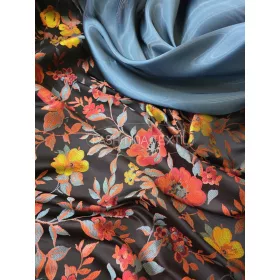 Virág mintás - selyem jacquard