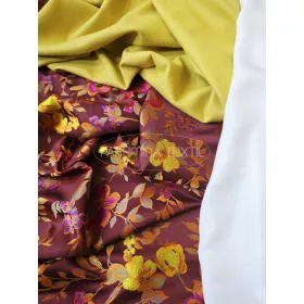 Virág mintás - selyem jacquard