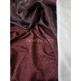 Francia bordó virágos - jacquard