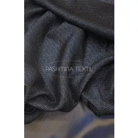 Sötét kék-fémszálas - Gyapjú organza