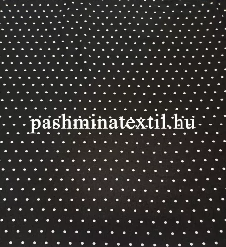 Viszkóz jersey - Fekete alapon fehér pettyes