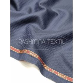   Emanuel Ungaro aprómintás középkék gyapjú-hernyóselyem szövet